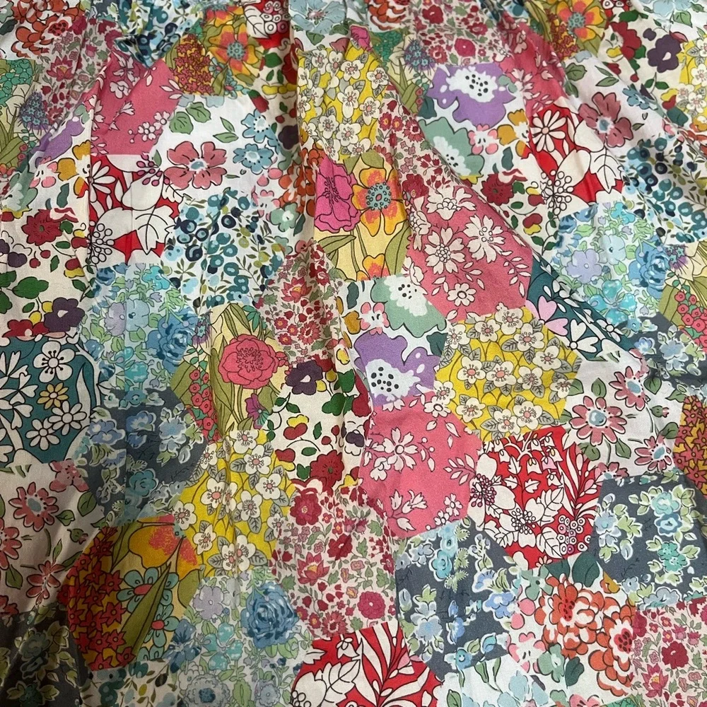 Girls' gathered-waist dress in Liberty® Patchwork Dream floral - Picture 3 of 5